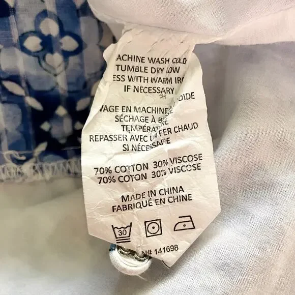 Ramy Brook Positano Addie Mini Dress Blue White Size 4 Resort Summer Print - Picture 6 of 7